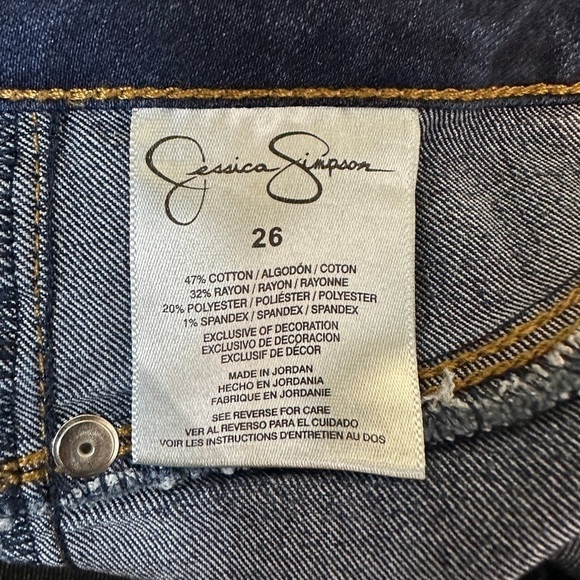 Jessica Simpson Jeans Women's Size 26 Blue Uptown High Rise Skinny Denim Stretch - Picture 4 of 5